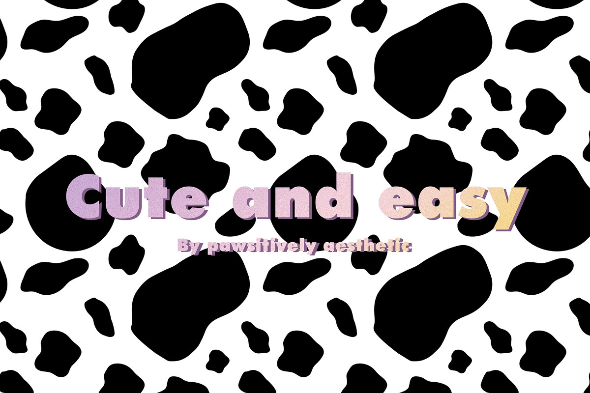 Cow Pattern Stamp Brush Procreate, a Brush Add-On by Pawsitively Aesthetic (Photo 4 of 4)