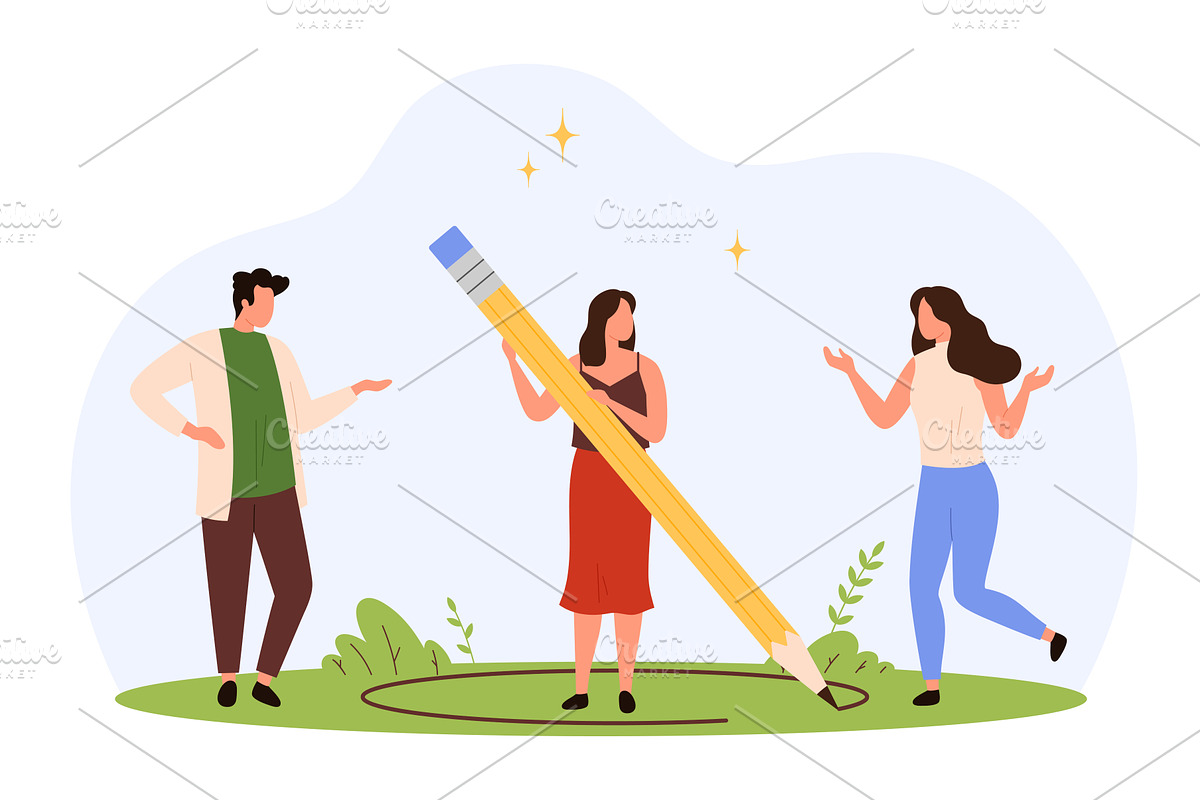 Drawing Personal Space Boundaries, a Person Illustration by Flashvector