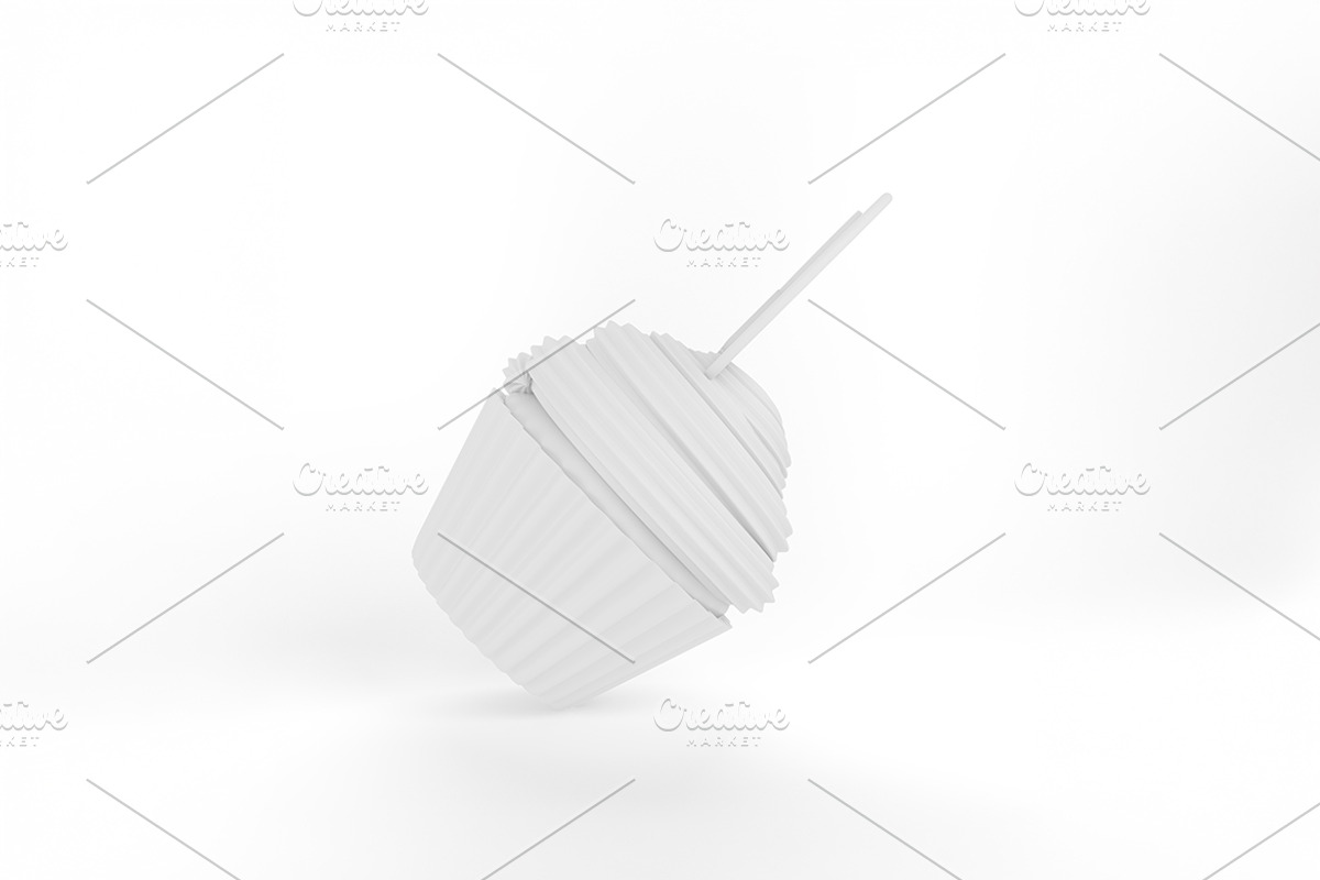 Cartoon I Heart Mom Cupcake Mockup, a Merchandise Mockup by Qaleb Studio (Photo 2 of 2)