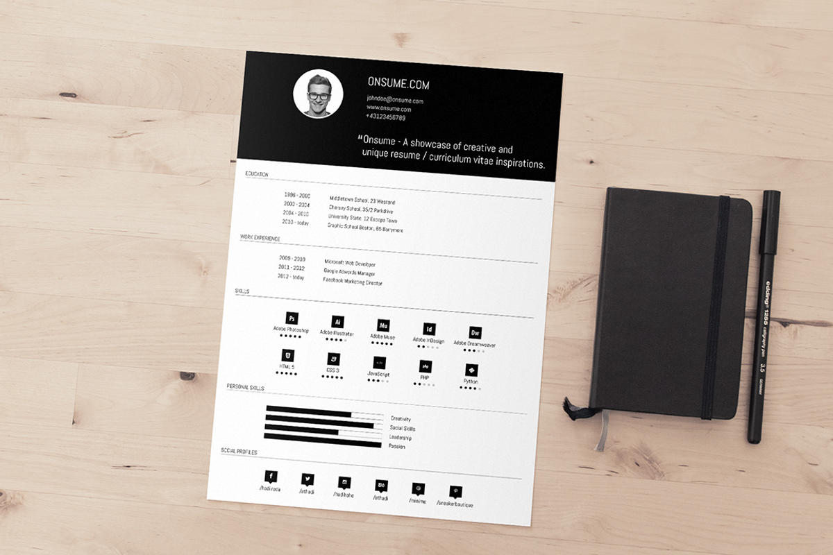 Din A4 Retro Mockup with Notebook, a Mockup by athadi (Photo 1 of 2)