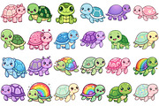 Cute Turtle Clipart, an Animal Illustration by Forhadx5 (Thumbnail 5 of 6)