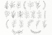 Eucalyptus Line Art Graphics, a Decorative Illustration by DENIDigitalArtSudio (Thumbnail 4 of 5)