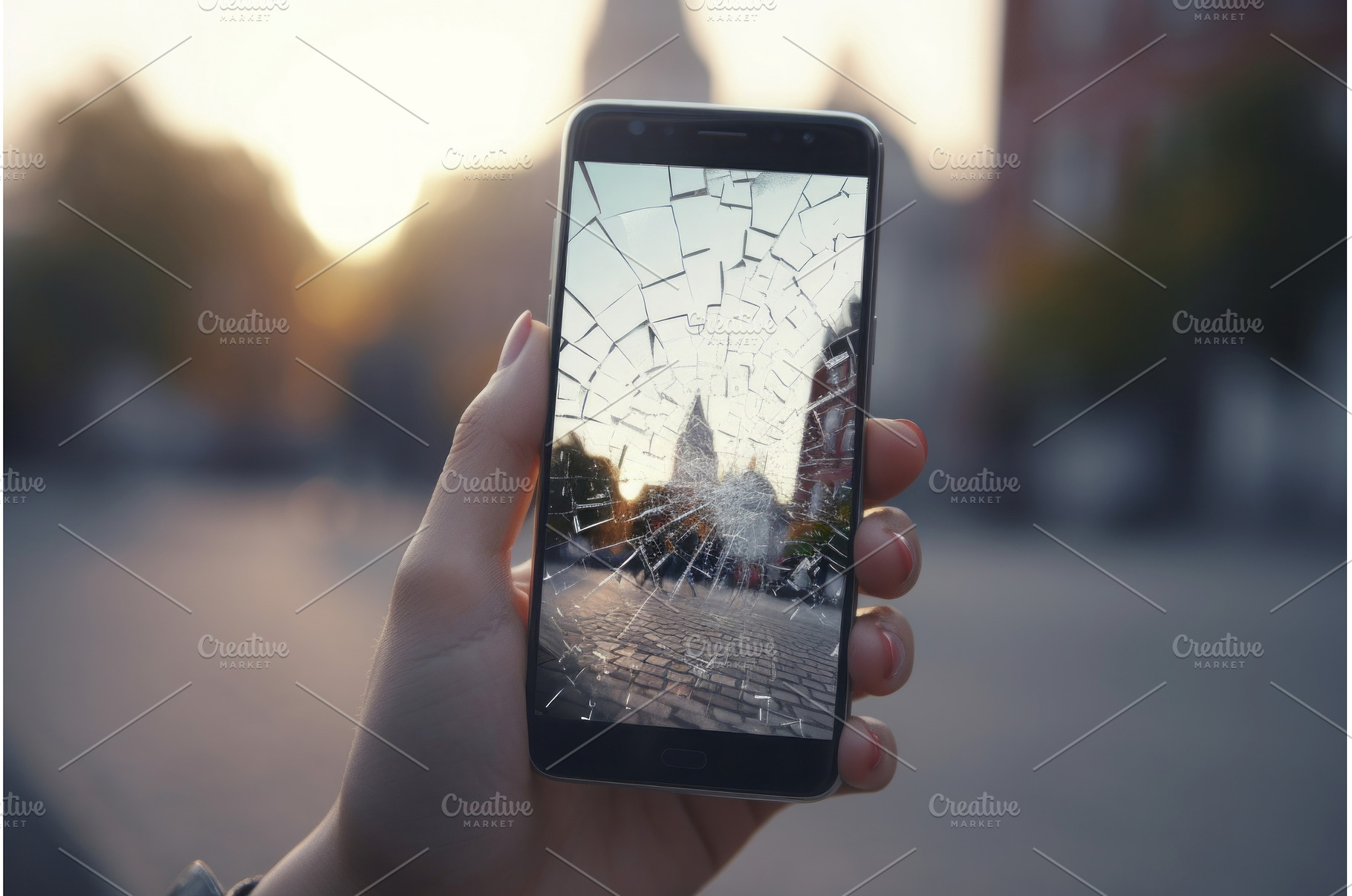 Broken phone hand electronic damage, a Technology Photo by Ylivdesign