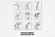 Funny Animal Waiters Bundle, an Animal Illustration by Guavanaboy (Thumbnail 2 of 3)