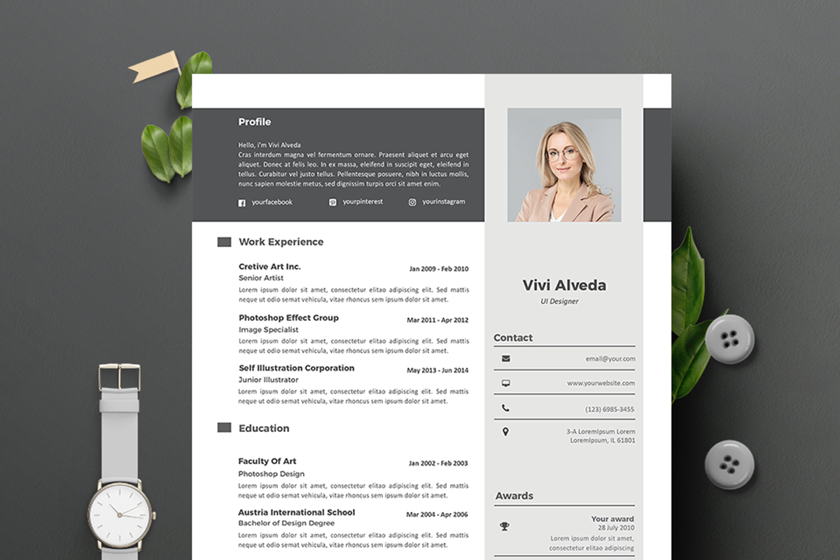 Vol.57 Resume & CV Template, a Resume Template by Hito Graphic (Photo 2 of 8)