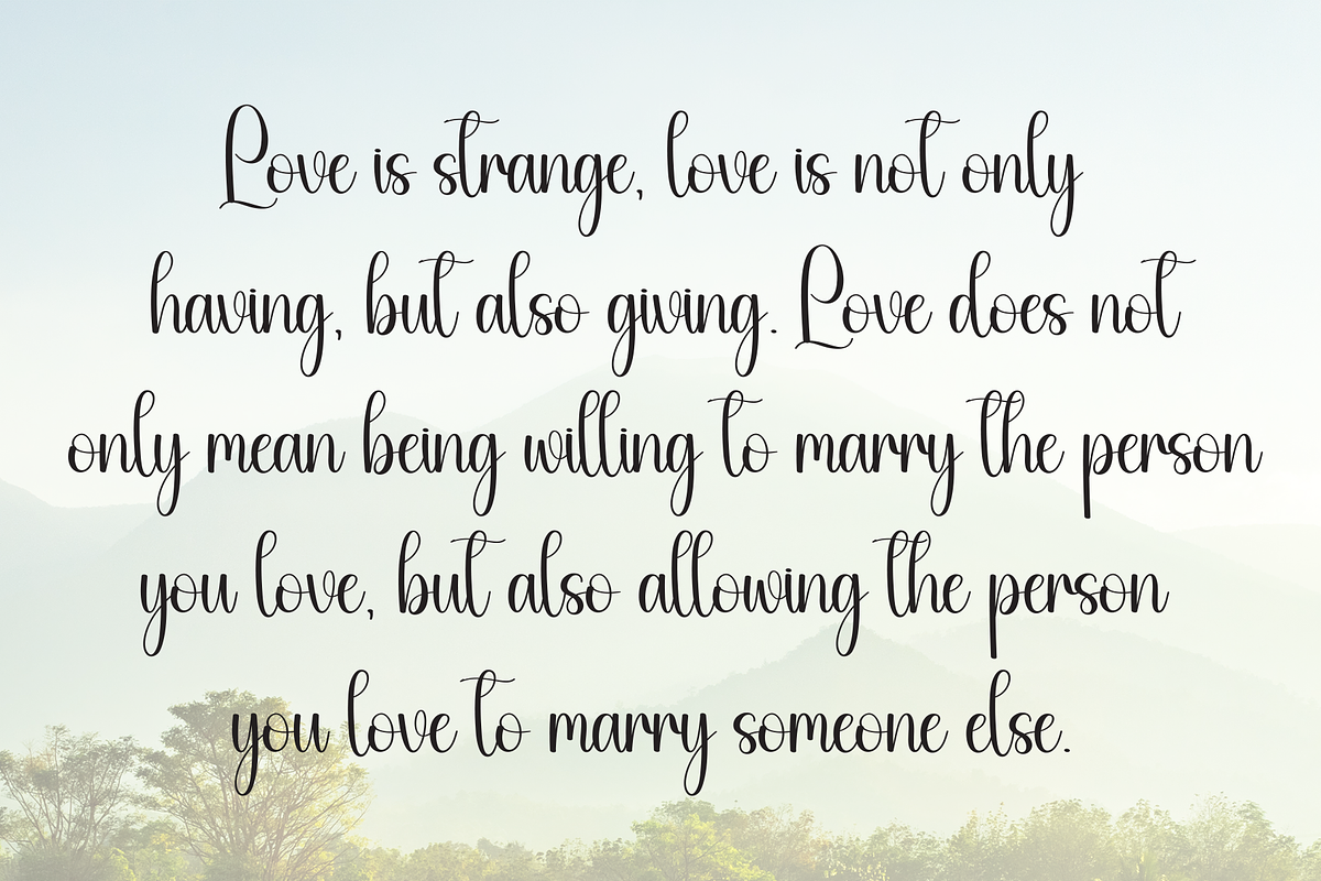 Mountain | Script Font, a Handwritten Font by Scratchones (Photo 6 of 9)