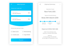 Shipment & Logistics Adobe XD App