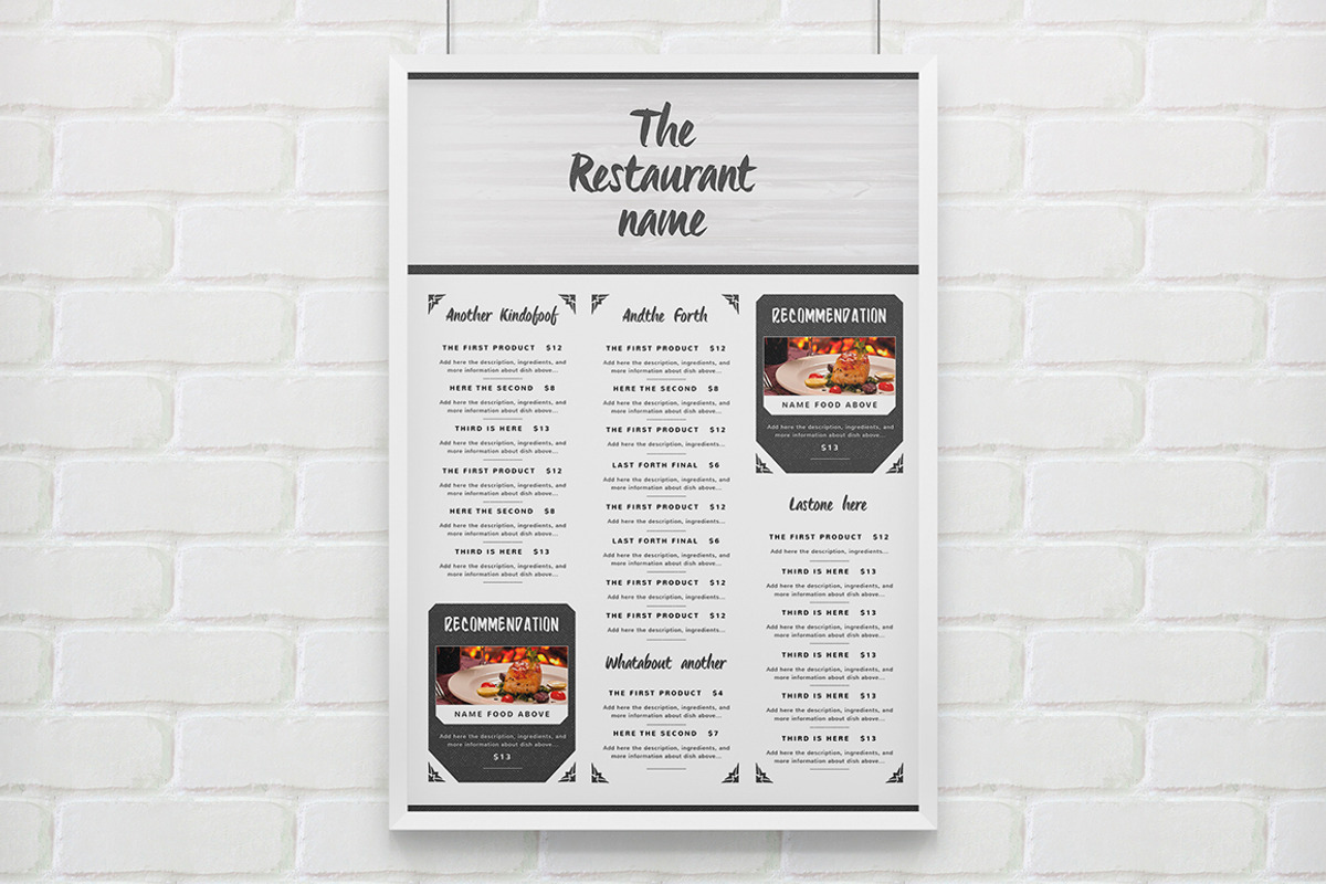 Elegant Food Menu 3, a Brochure Template by Luuqas Design (Photo 3 of 5)