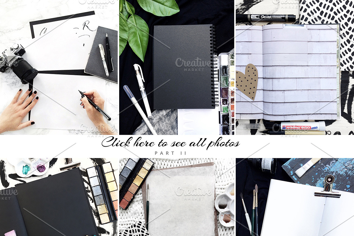 Art Flat Lays | Social Media Pack, a Social Media Template by Spencerian Sisters (Photo 3 of 4)