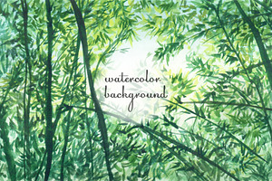 Watercolor Backgrounds. Landscapes