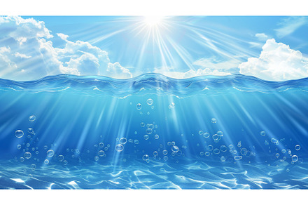 View of the sea bottom under a blue, a Nature Photo by ZinetroN