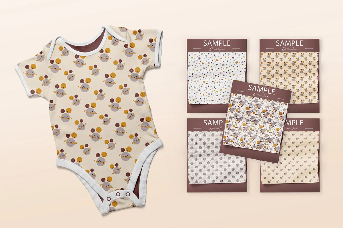 Space rocket seamless pattern, a Pattern Graphic by Dreamline Desings (Photo 5 of 9)