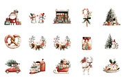 Watercolor Christmas Clipart, an Illustration by CreationArt (Thumbnail 4 of 5)
