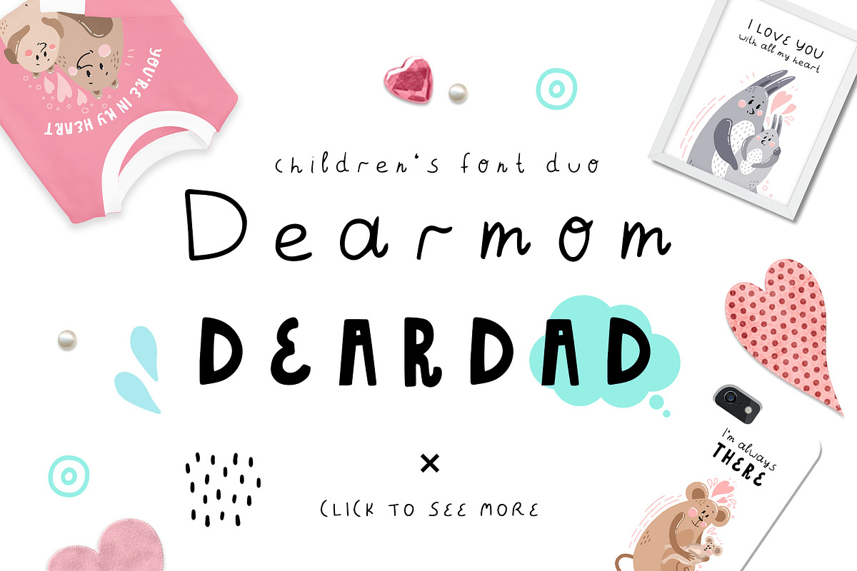 Dearmom & Deardad - Baby duo font