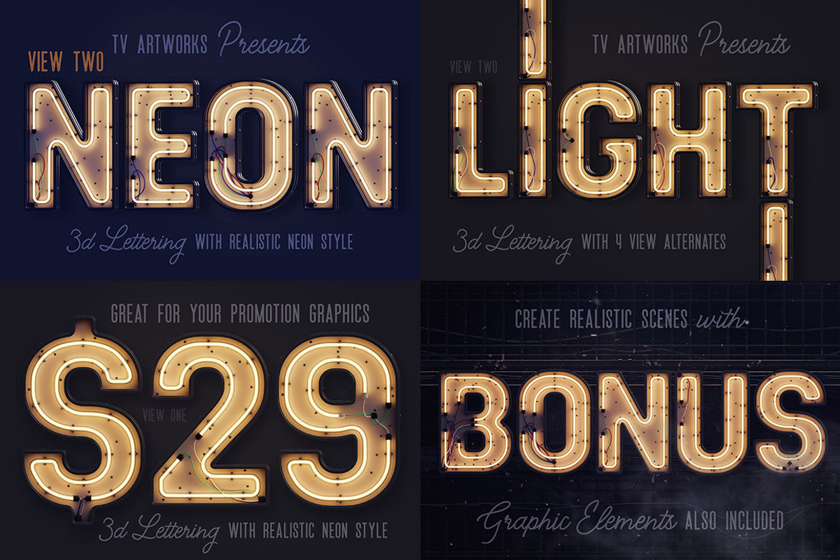 SALE Neon Lettering Super Bundle, a Graphic by TVartworks (Photo 19 of 27)