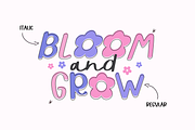 Blooming Dream Duo, a Handwritten Font by SaktiAvellin (Thumbnail 2 of 9)