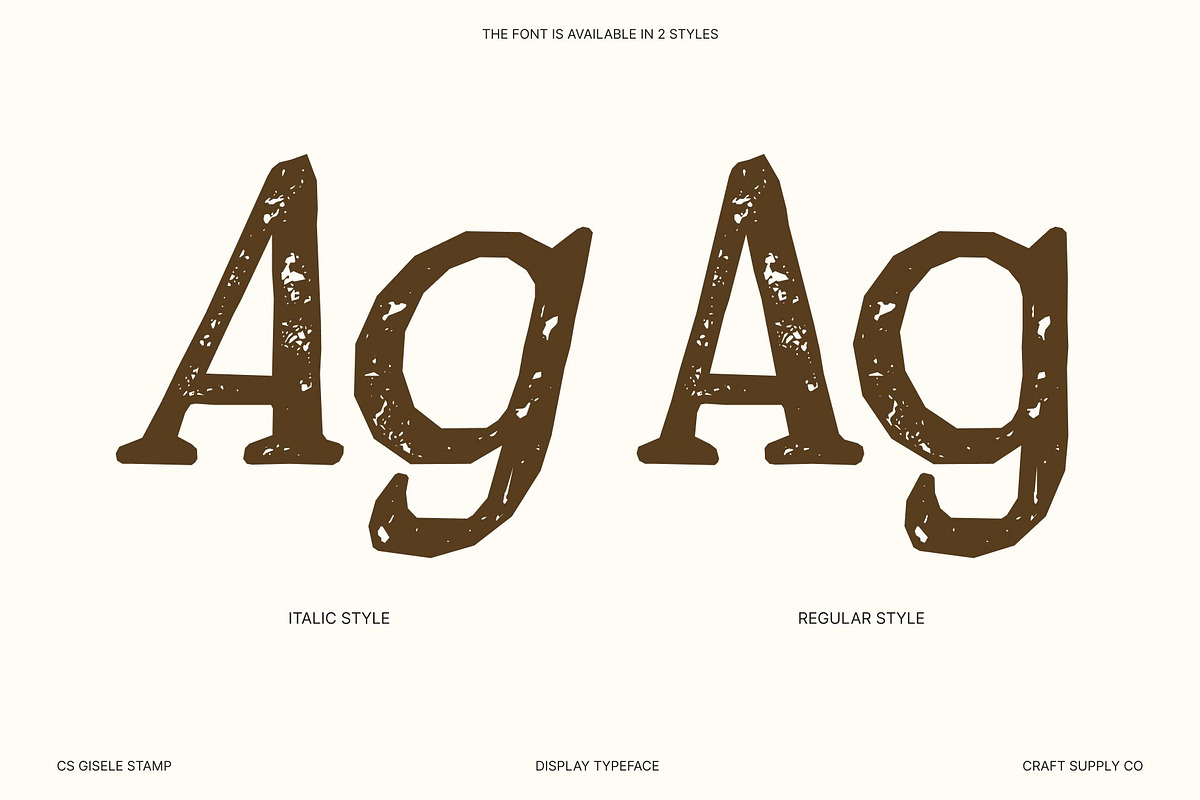CS Gisele Stamp, a Serif Font by Craft Supply Co. (Photo 3 of 8)