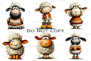 Quirky Winter Sheep Clipart, an Illustration by Craft Nest (Thumbnail 6 of 8)