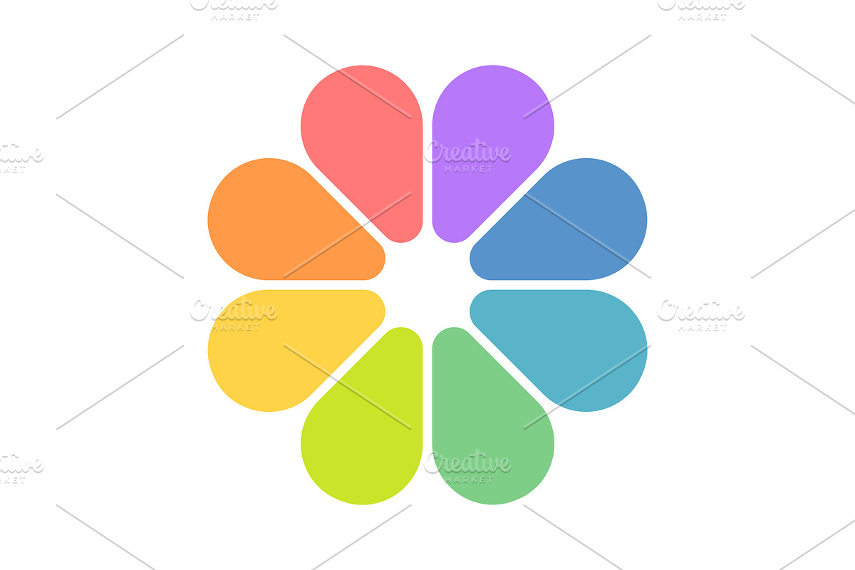 Flower petal circle diagram, an Object Graphic by Elena Pimukova (Photo 5 of 9)