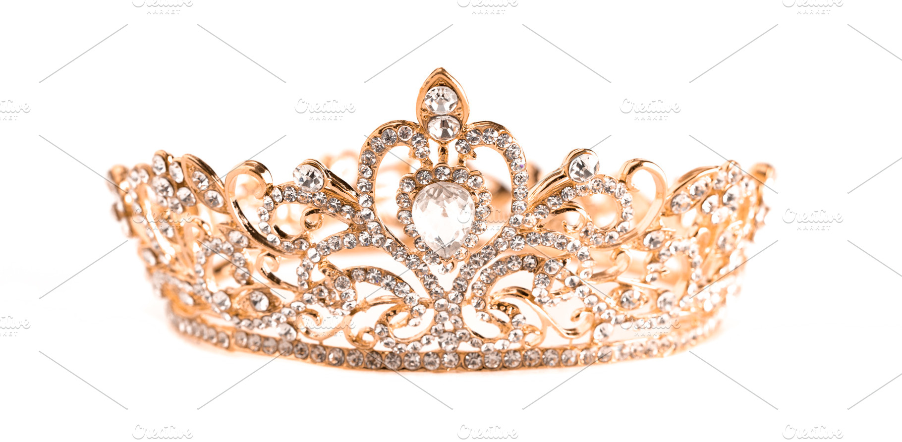 A Rose Gold Crown Isolated on a White Background, a Beauty & Fashion Photo by P Maxwell Photography