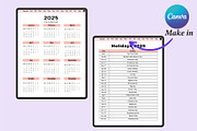 Digital 2025 Fitness Planner, a Stationery Template by Shumaya (Thumbnail 2 of 7)