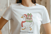 Christmas Goose Clipart Bundle, an Animal Illustration by TitaLivingArt (Thumbnail 6 of 9)