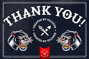 Traditional Tattoo Vector Pack, a Decorative Illustration by Vecster (Thumbnail 14 of 14)