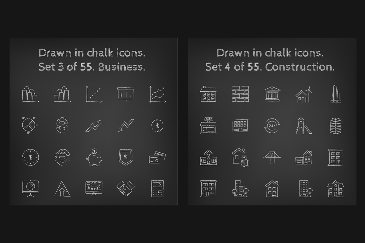 1100 Chalkboard vector icons pack, an Outline Icon by Visual Generation (Photo 5 of 31)