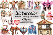 Western Cowboy Valentines Clipart, an Illustration by Design Market (Thumbnail 1 of 4)