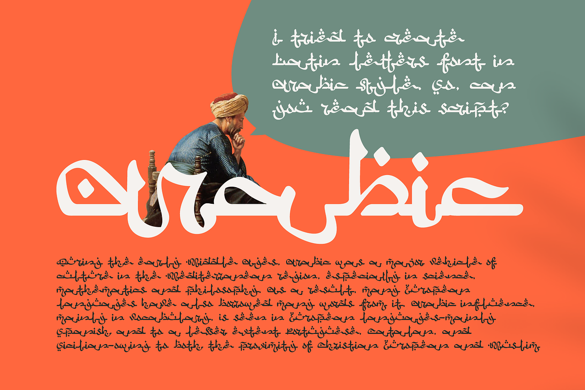 Arabic script Font, a Script Font by kaer_shop (Photo 3 of 14)