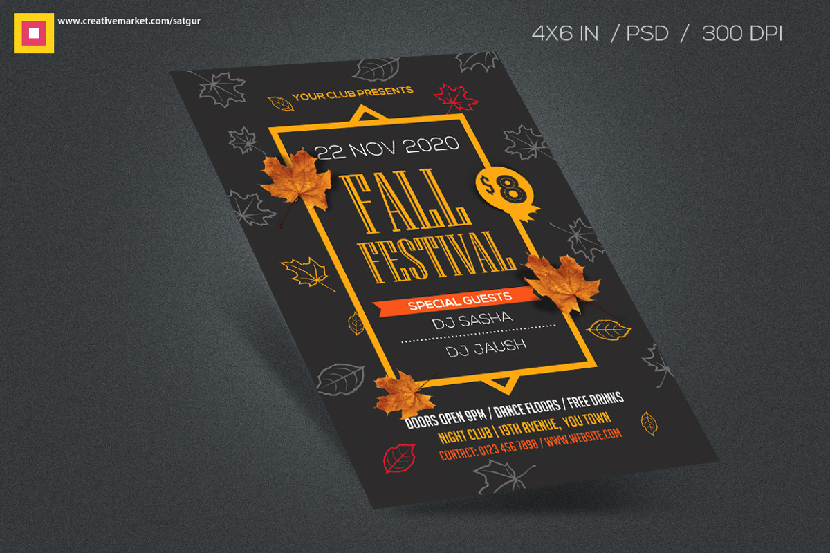 Fall Festival Flyer, a Flyer Template by Satgur Graphic Design (Photo 3 of 3)
