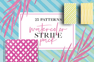 Watercolor Stripe Pack