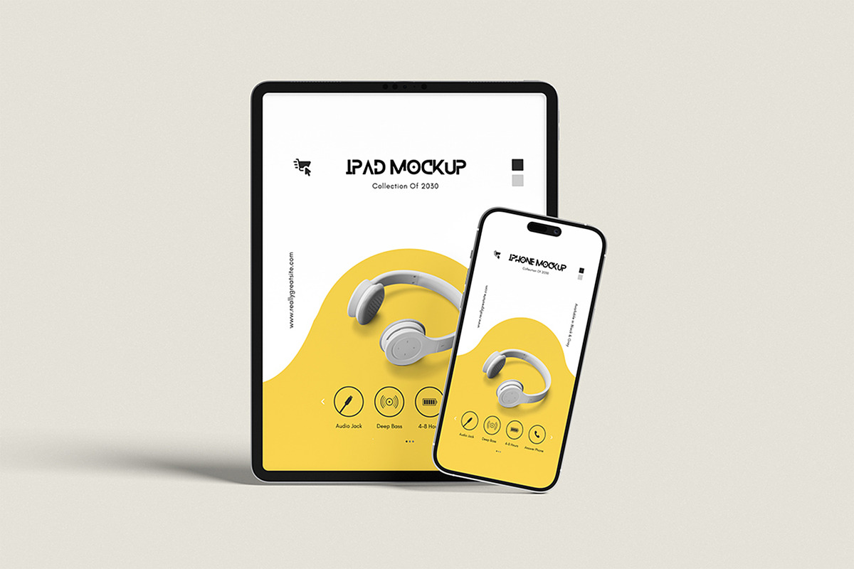 Ipad and Iphone Mockup, an Advertising Mockup by xavier_studio (Photo 5 of 5)