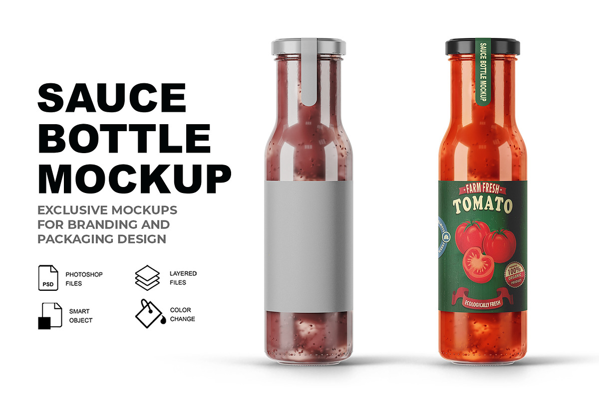 Sauce Bottle Mockup, a Product Mockup by GraphicsPixel (Photo 1 of 2)