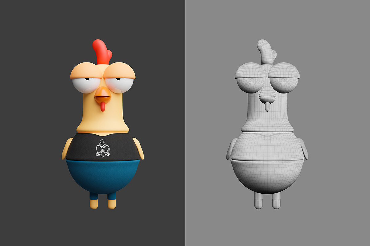 Chicken 3D Characters Illustration, a Characters & Person 3D Model by Artnivora.Std (Photo 3 of 3)