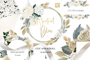 Neutral Beige Flowers Watercolor, a Texture Illustration by LABFcreations (Thumbnail 9 of 15)
