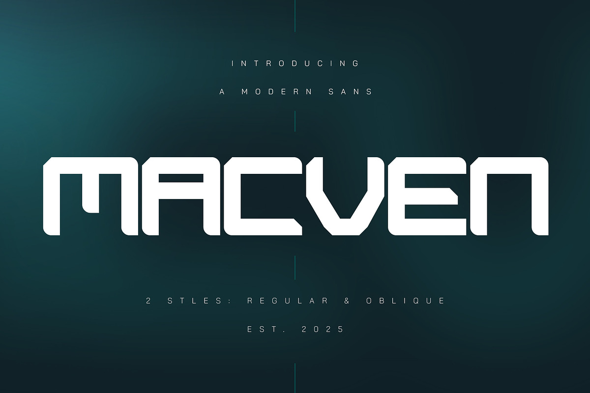 Macven - Modern Geometric Sans Font, a Sans Serif Font by CuratedType Studio (Photo 1 of 10)