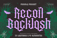 Recoil Backlash Blackletter Font