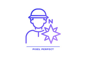 Explorer pixel perfect gradient line, an Icon by IMG Visuals