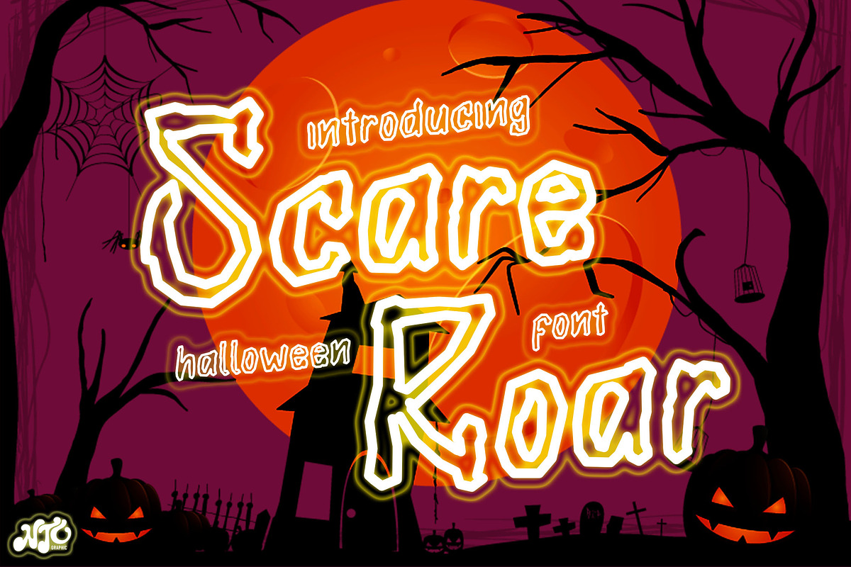 Scare Roar - Halloween Horror Font, a Script Font by NTC Graphic (Photo 1 of 9)