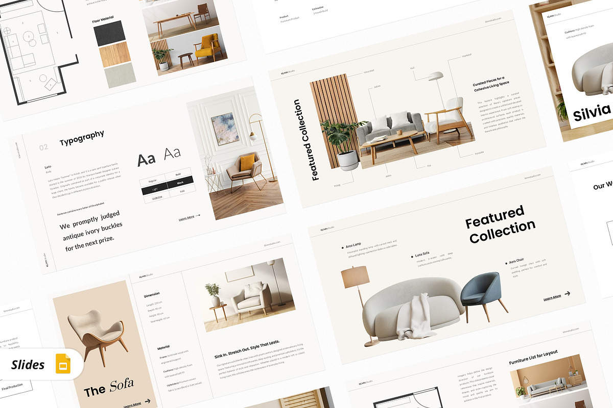 Rene Modern Furniture Google Slides, a Presentation Template by kylyman (Photo 1 of 7)
