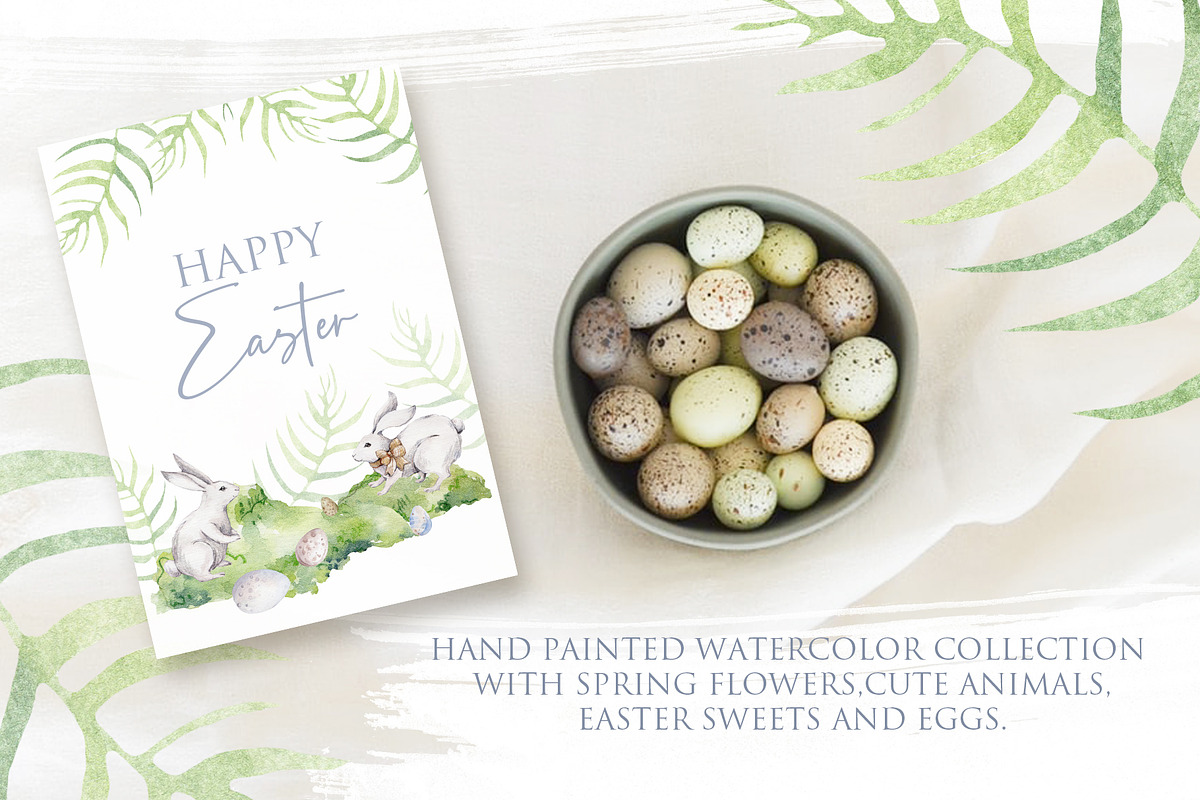 Watercolor Easter Collection, an Animal Illustration by S_ARTLOVE (Photo 2 of 11)