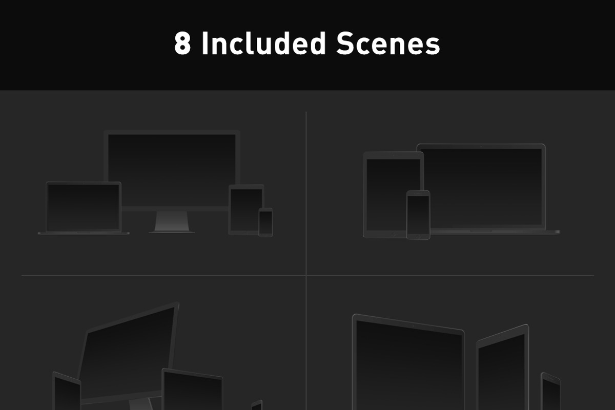 Noir - Black Responsive Mockups, a Mockup by Rex Rainey (Photo 3 of 3)