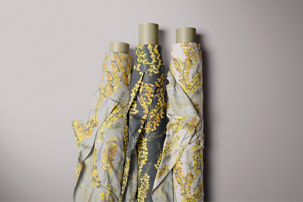 Pattern MIMOSA, a Decorative Illustration by PASHKOVA (Photo 2 of 18)