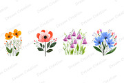 Watercolor Wildflower Clipart, an Illustration by Dream Creation (Thumbnail 7 of 11)