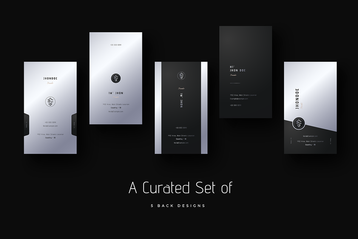 Obsidian - Stylish Business Cards, a Business Card Template by Ctrl space studio (Photo 2 of 9)