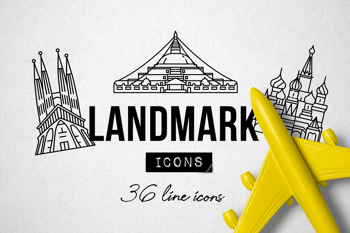 36 Monument Landmark Icons - Travel, an Outline Icon by Hatch Design Workshop (Photo 9 of 9)