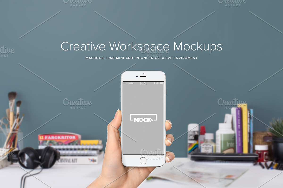 Macbook, iPad & iPhone Mockups, an iPhone Mockup by Mockura (Photo 1 of 5)