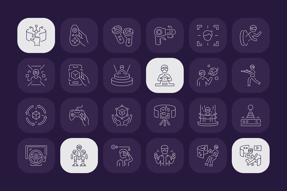 VR Icon Art Set, an Outline Icon by Prosymbols (Photo 6 of 7)