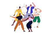 Happy people dancing at party set, a Person Illustration by Good Studio (Thumbnail 6 of 14)